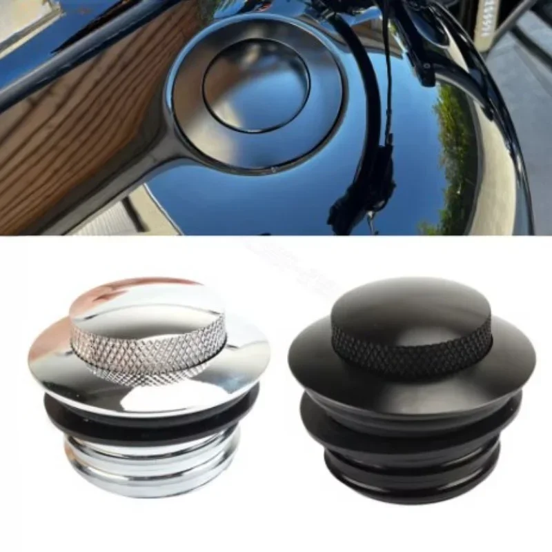 

For Harley Davidson Sportster 1200 883 XL 72 Dyna Super Glide CVO Motorcycle Fuel Tank Cover Press Fuel Tank Pop-Up Gas Cap，1pcs