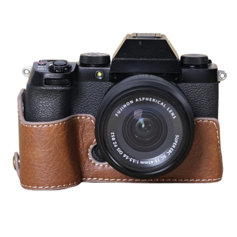 

XS10 Camera Case PU Leather Camera Case Body For Fuji XS10 Protective Sleeve Box Base Brown Durable Easy Install Easy To Use