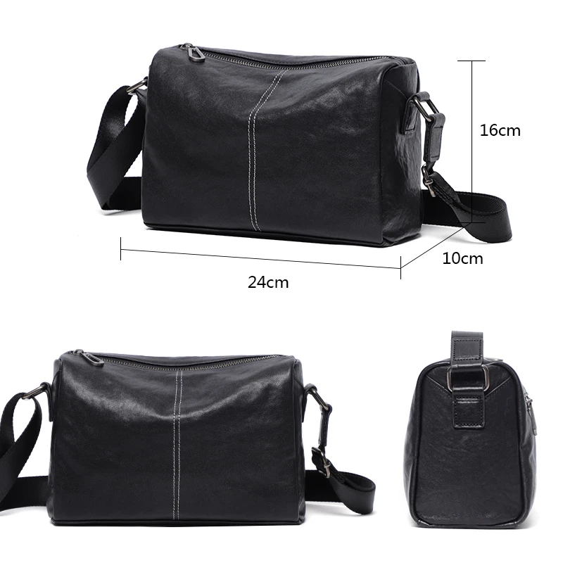 100% Natural Skin Genuine Leather Crossbody Bags for Men Bag 2023 New Shoulder Bag Men Leisure Boys Messenger Bags High Quality