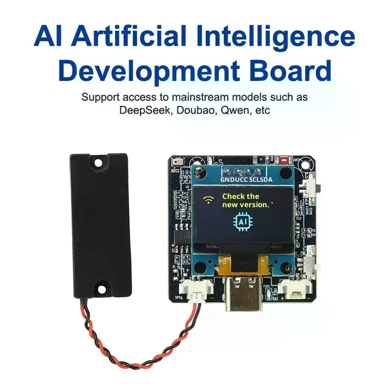 1Set SP32-C3 Development Board AI Dialogue Voice Module AI Voice Sensor Module With 0.96 Inch Screen For Deepseek/Xiaozhi