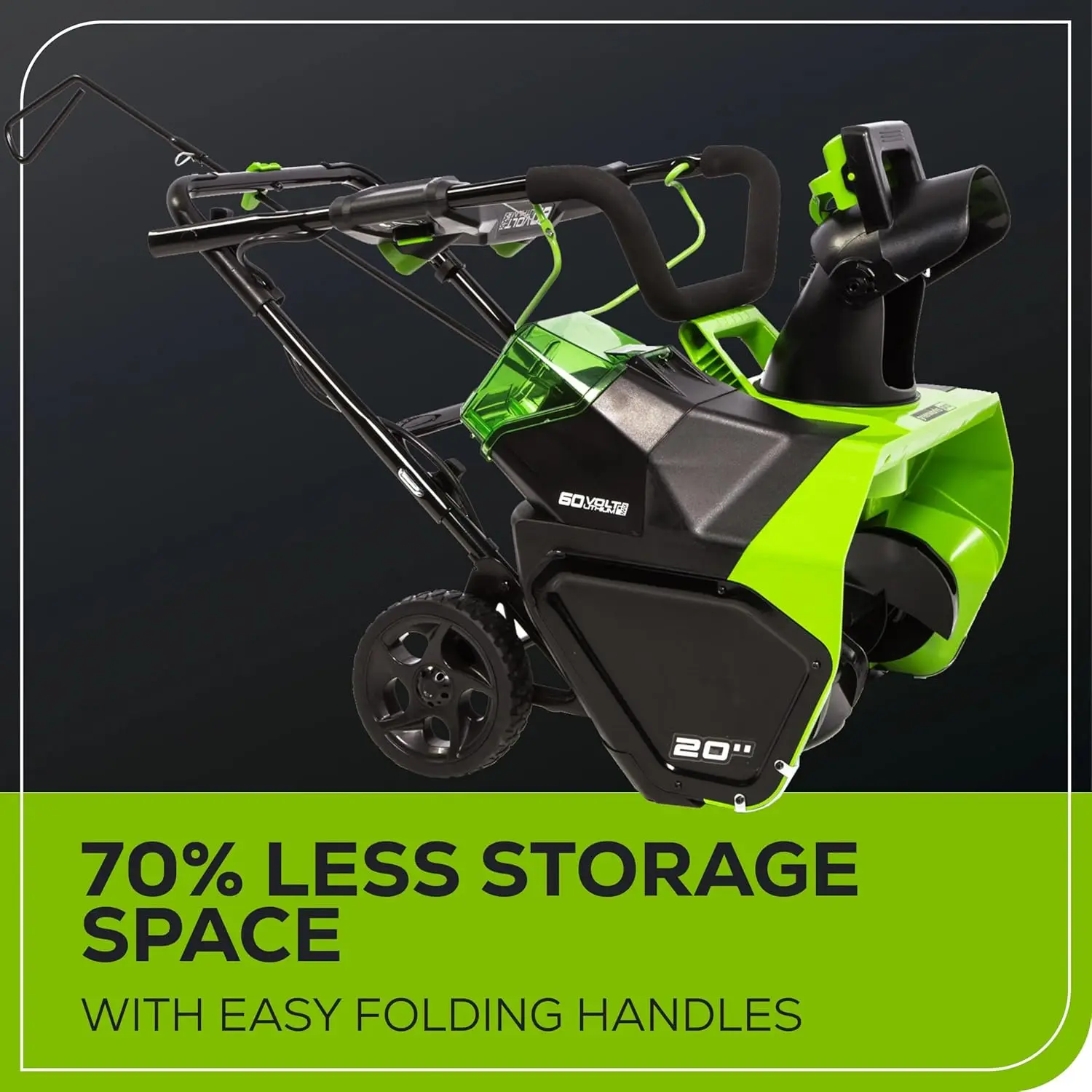 60V 20" Brushless Cordless Snow Blower (Single-Stage), 5.0 Ah Battery and Charger Included