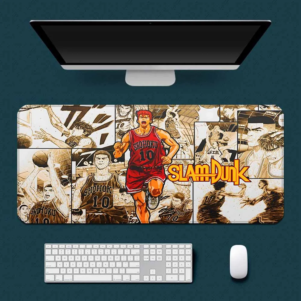 Comics SLAM DUNK Mousepad HD Printing Computer Gamers Locking Edge Non-slip Mouse Pad XXL90x40cm Keyboard PC Desk Pad