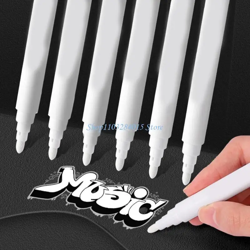 R6FF 20Pcs Acrylic Paint Pen For Drawing on Paper Leather Ceramic Glass Fabric