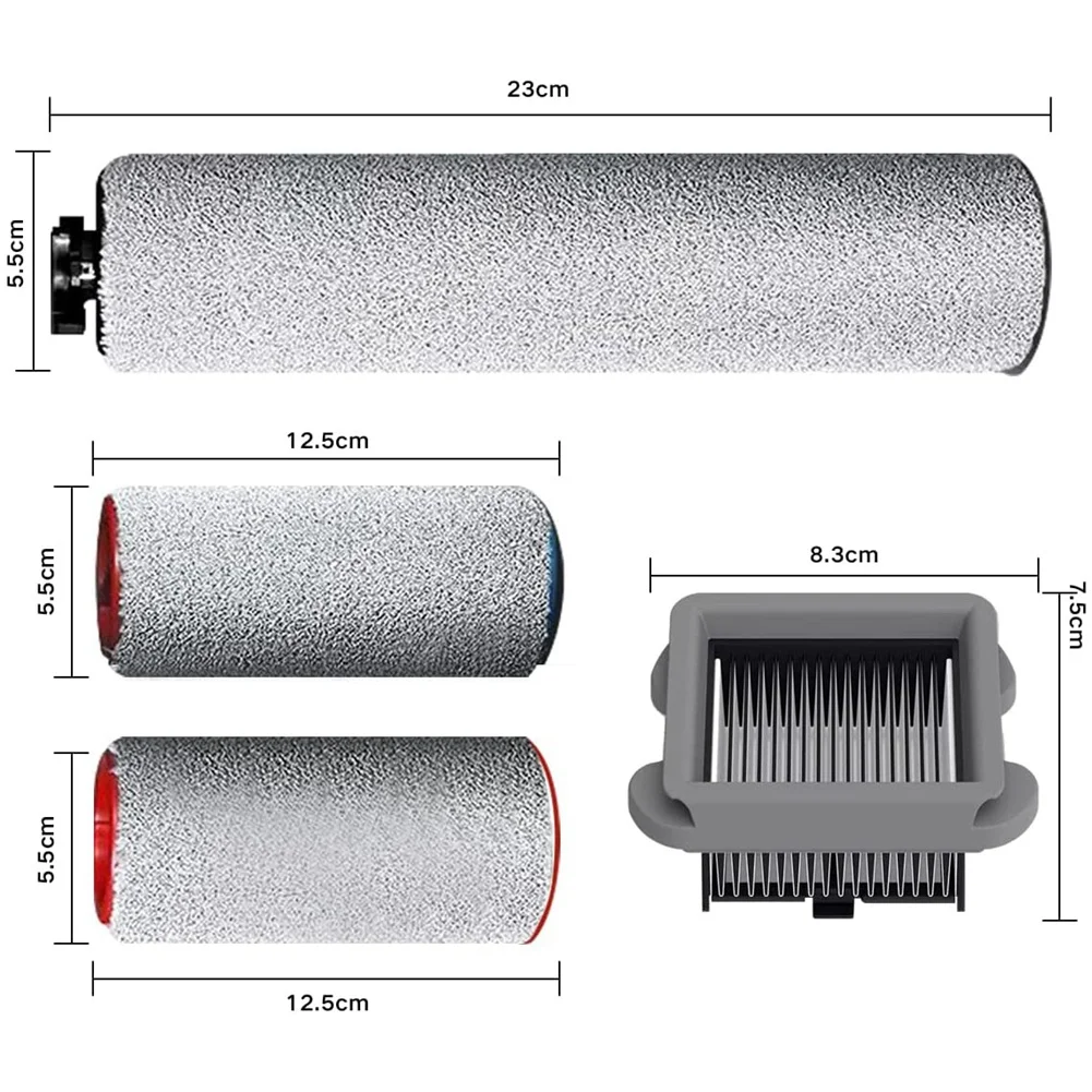 Szczotka wymienna filtr rolkowy i odkurzacz do inteligentnego odkurzacz do odkurzania na mokro i na sucho bezprzewodowego Roborock diad