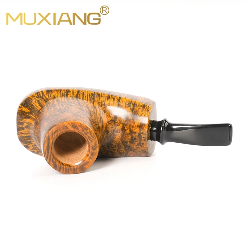 MUXIANG Briarwood Tobacco Pipe Large Volcano Shaped Pipe Hand-carved Pipe Colored Cumberland Pipe Mouthpiece