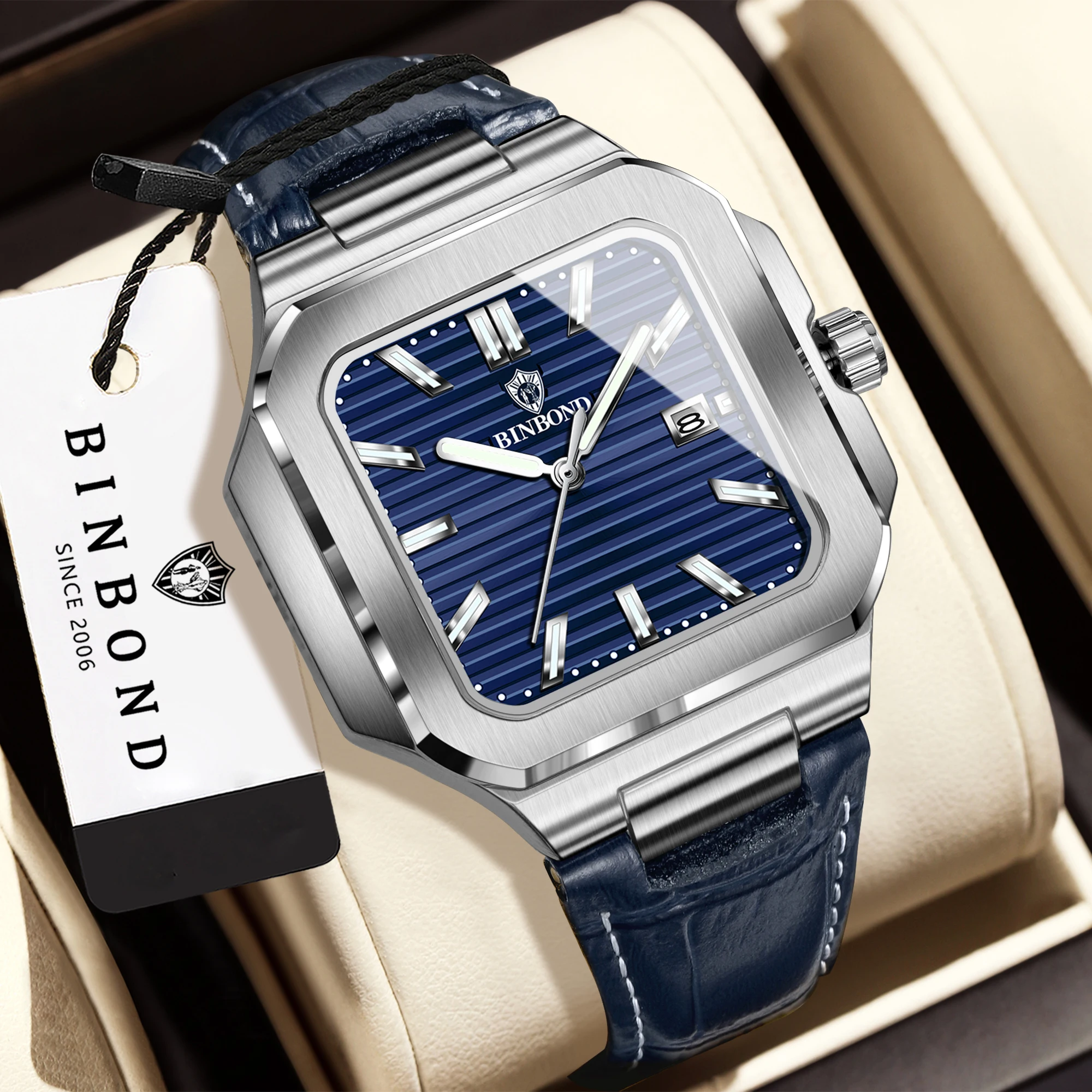 BINBOND Orologi da polso quadr - Smartwatch Luxury Watches recensione e prezzo
