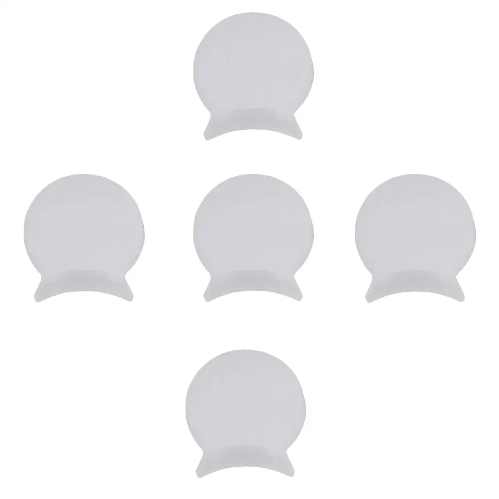 2-6pack 5 Pieces 6mm White Rubber Thumb Rest Cushion Pad Protector for Clarinet