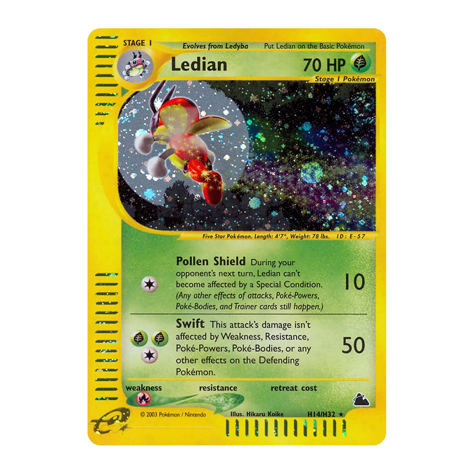 Vintage PKM Skyridge (SK) E-KARTEN H1-H32 Voll-Holo Seltene PROXY-Karten Set Gyarados Umbreon Flareon Klassische WOTC Sammelkarten – Detail 23
