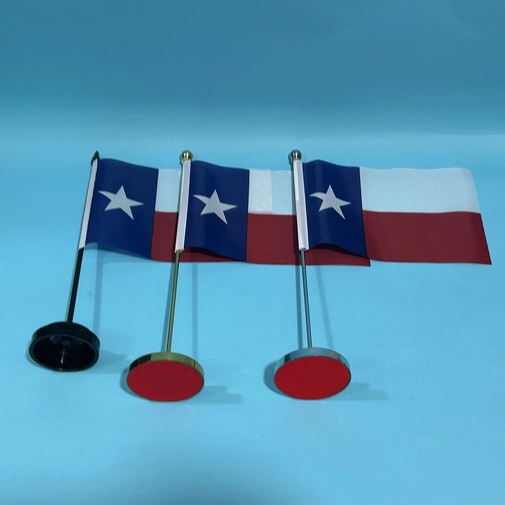 SKY FLAG Office Desk Small Flag of Texas Flag 14x21cm Polyester Table Banner USA State Texas Flag Desk Ornaments Flags