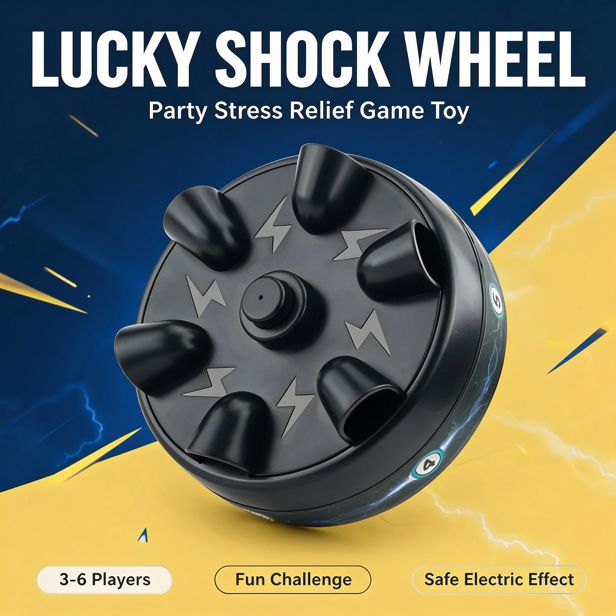 1pc Interactive Lucky Shock Lie Detector Fun Game Electric Shock Prank Toys Family Gatherings Friends Parties Stress Relief Toy