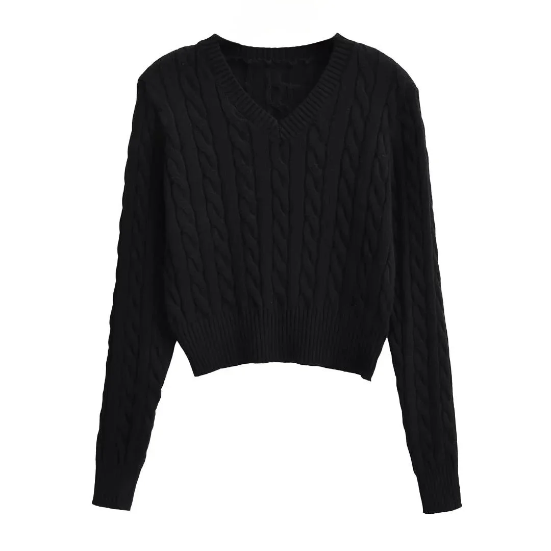 Slim Fit V-Ne Lange Sve Gebreide Trui Dames ort Sle Pullover Casual Faion Lente Herfst Nieuwe collectie