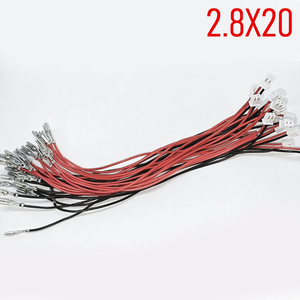 2-poliges H2.54-Kabel, DuPont-Kabel, Anschlusskabel, 4,8 mm/2,8 mm, für Zero Delay Arcade USB Board, Happ Joystick, SANWA-Drucktaste, 20 Stück – Detail 2