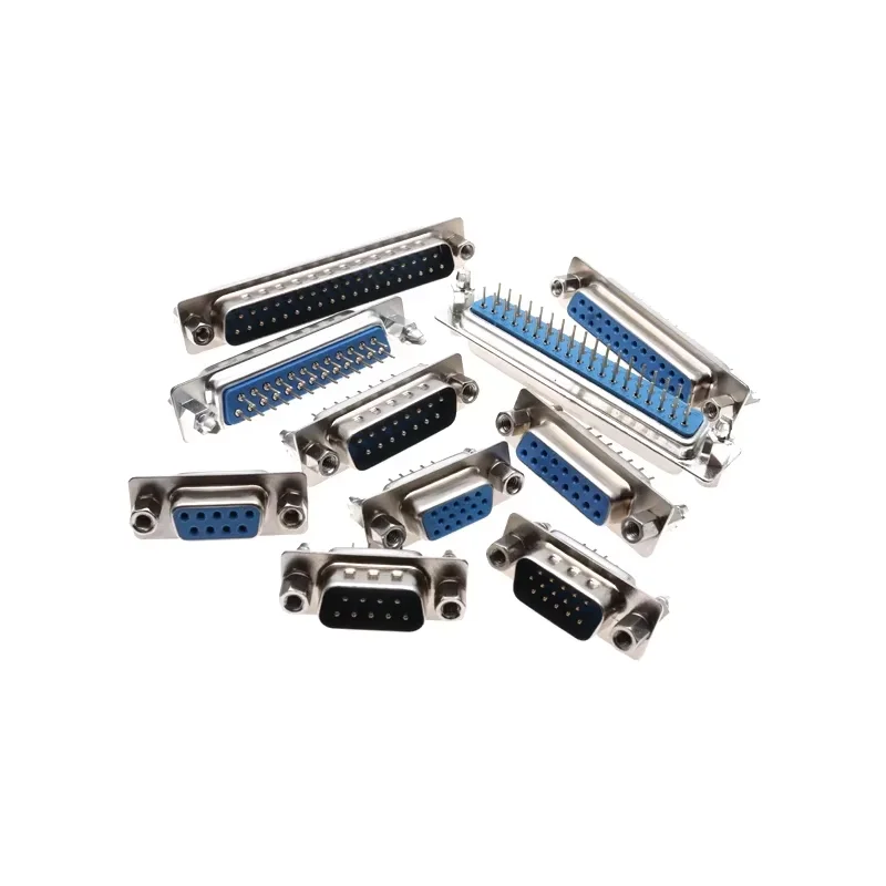 1PCS D-sub PCB Mounting Connector 9/15/25/37 Pin Straight 180 Degree Male Female Plug DB9 DB15 DB25 DB37 for Computer Network
