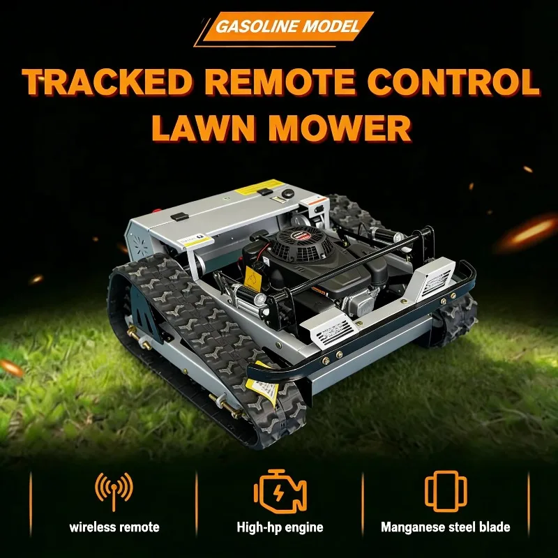 Compact Remote Control Crawler Mower with Lightweight Design for Residential Lawn Maintenance