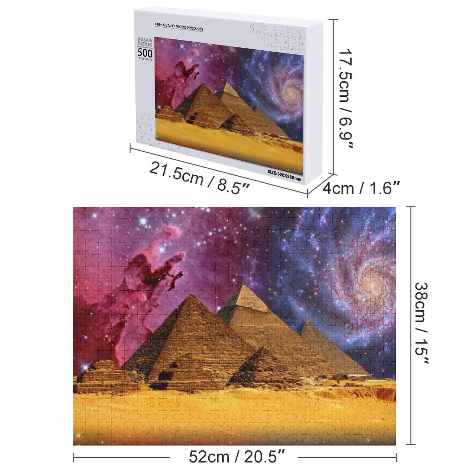 신비한 피라미드 직소 퍼즐 아기 장난감 사진 퍼즐