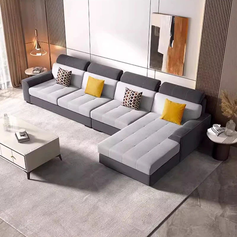 European Luxury Living Room Sofa Italian Modular Corner Relax Living Room Sofa Anti Slip Mid Century Canape Salon Home Furniture