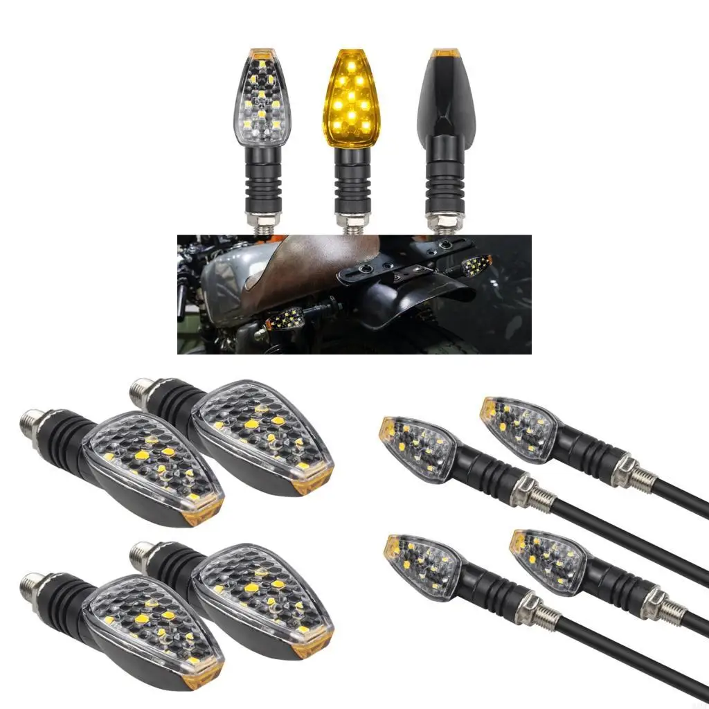 6XDF Advanced Energy Saving LED Brake Turn Light Indicators for Safe Night Riding Weatherproof Quick Response Enhanced Safety