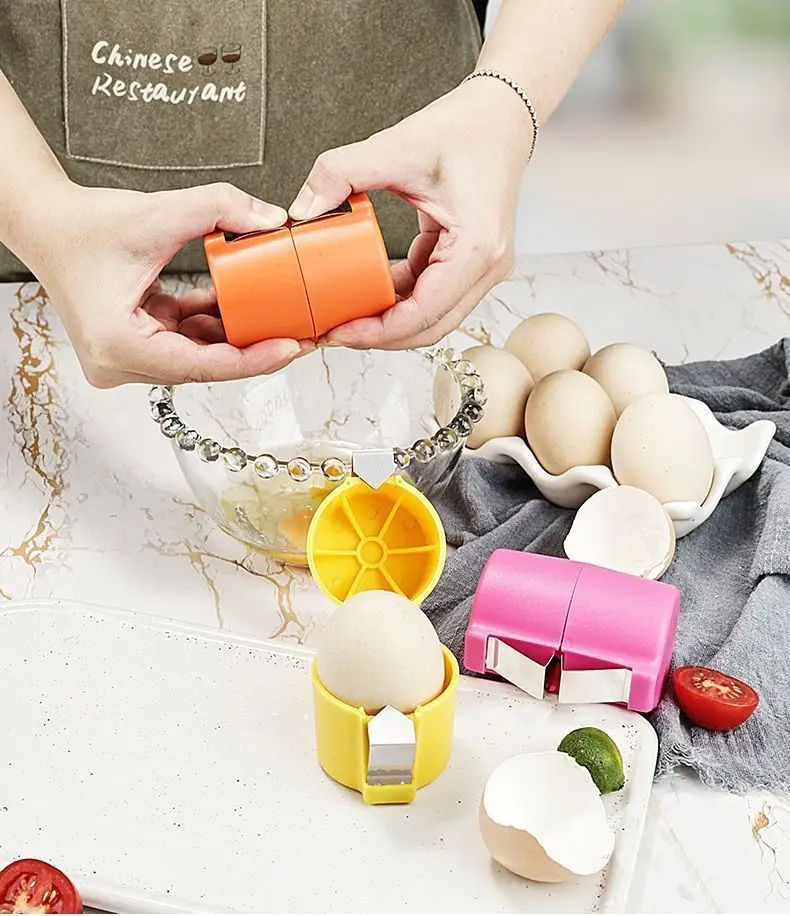 1pc Portable Eggshell Opener Household Handheld Eggshell Opener Food Grade Plastic Portable Egg Opener Kitchen Accessories