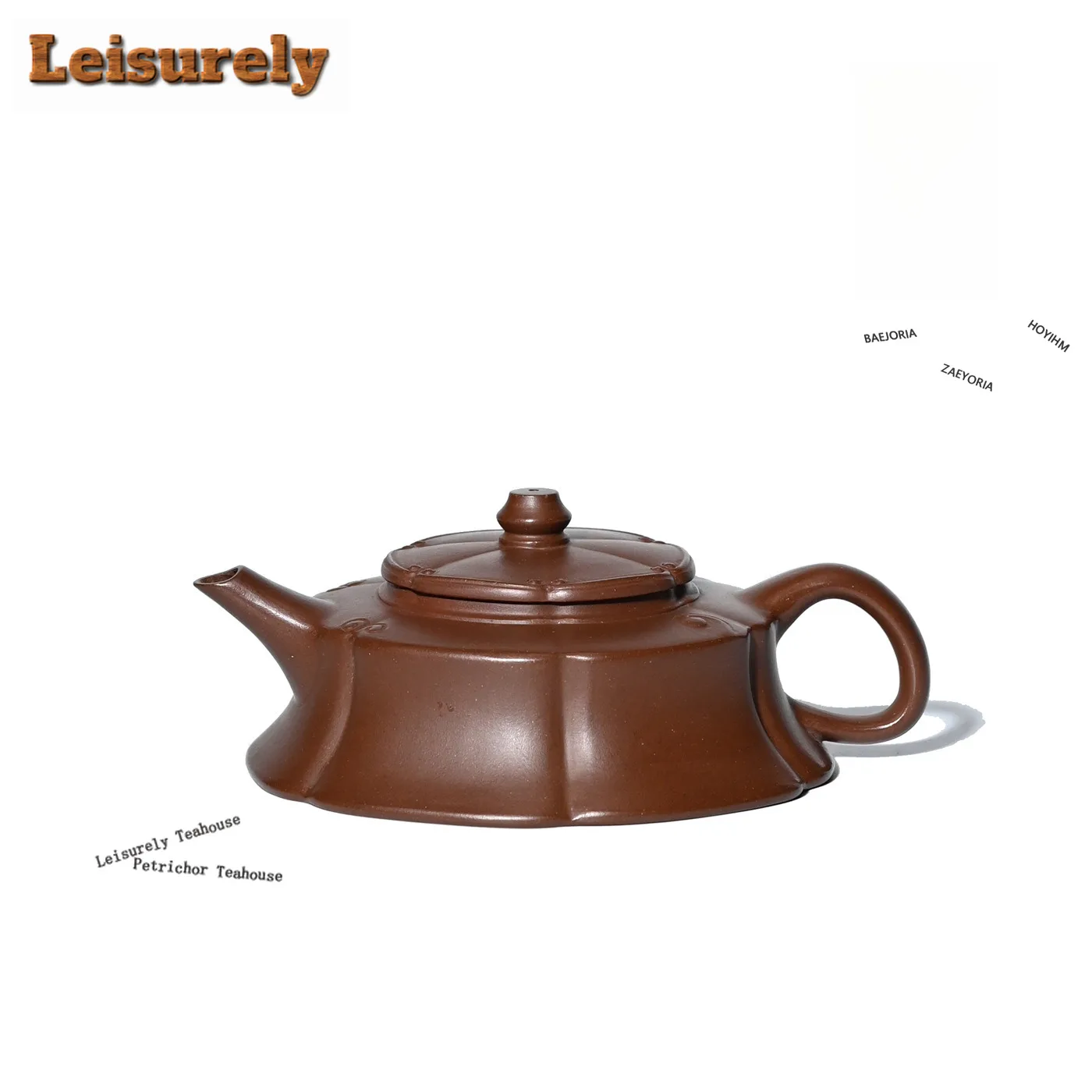 HOYIHM 110ml Traditional Yixing Purple Clay Teapots Master Handmade Ruyi Weekly Count Pot Raw Ore Mud Kettle Zisha Tea Drinkware