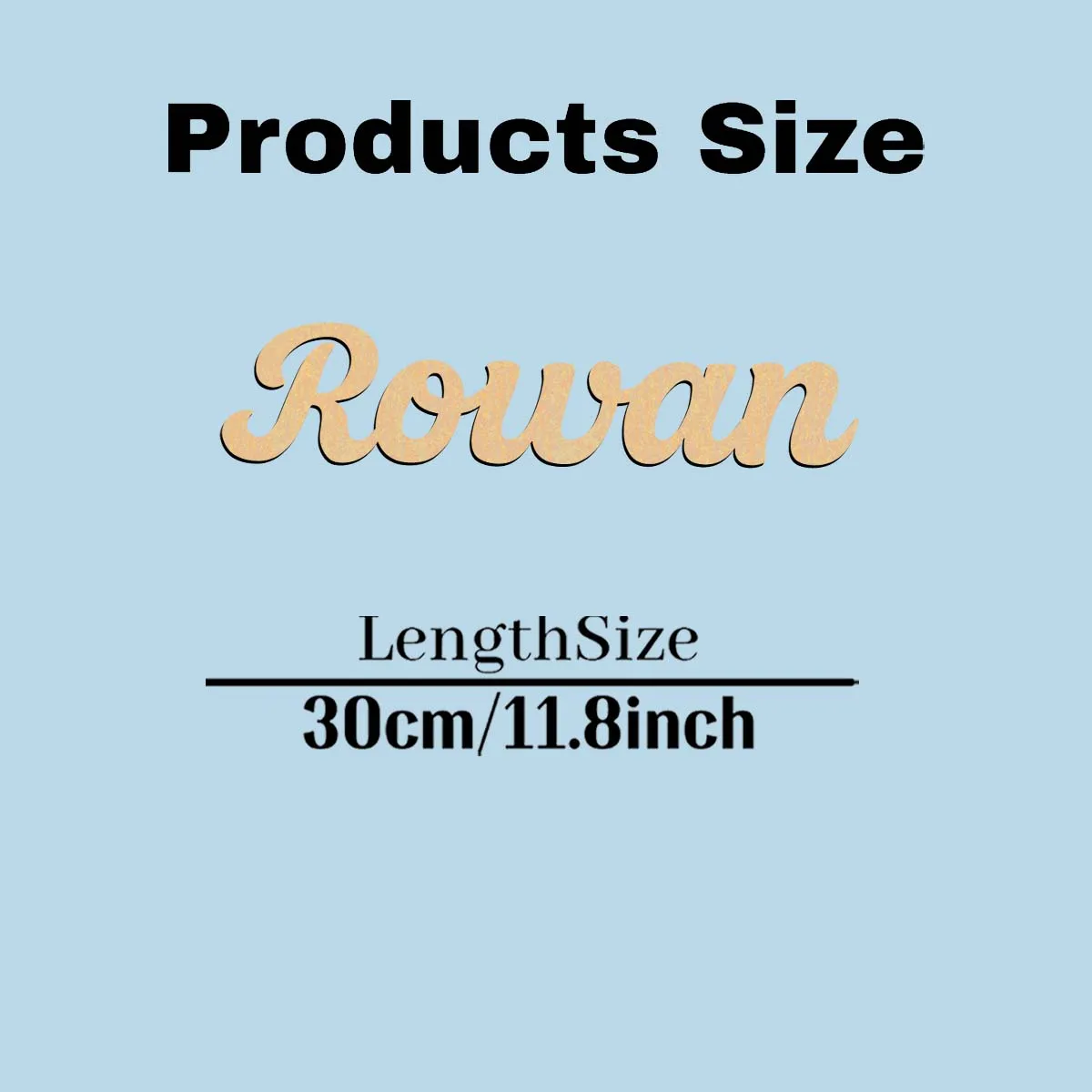 1pc Diy Roivan example Customized Name Laser-Cut Sign Wooden Decor Wood Material Vertical Orientation Door Hanging Decor