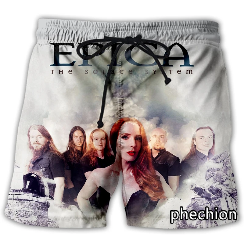 Phechion-pantalones cortos deportivos para hombre y mujer, ropa de calle informal con estampado 3D de Epica, holgados, L160