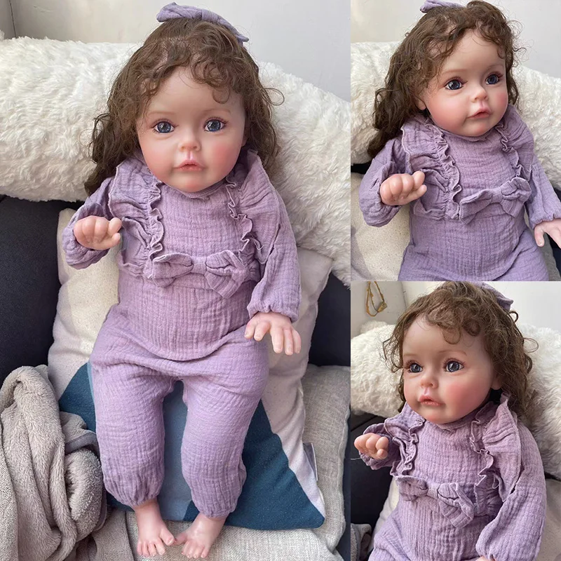 

24inch Sue-Sue Already Painted Finished Reborn Doll Princess 3D Skin Visible Veins Hand Rooted Hair High Quality Handmade Doll