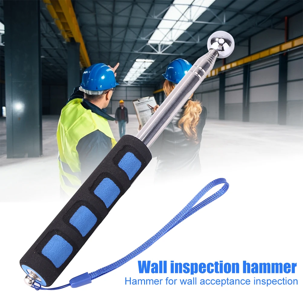 Telescopic Wall Check Hammer Walls Floors Ceilings Tiles test Telescopic Thickening Checker Hammer Inspection Tool