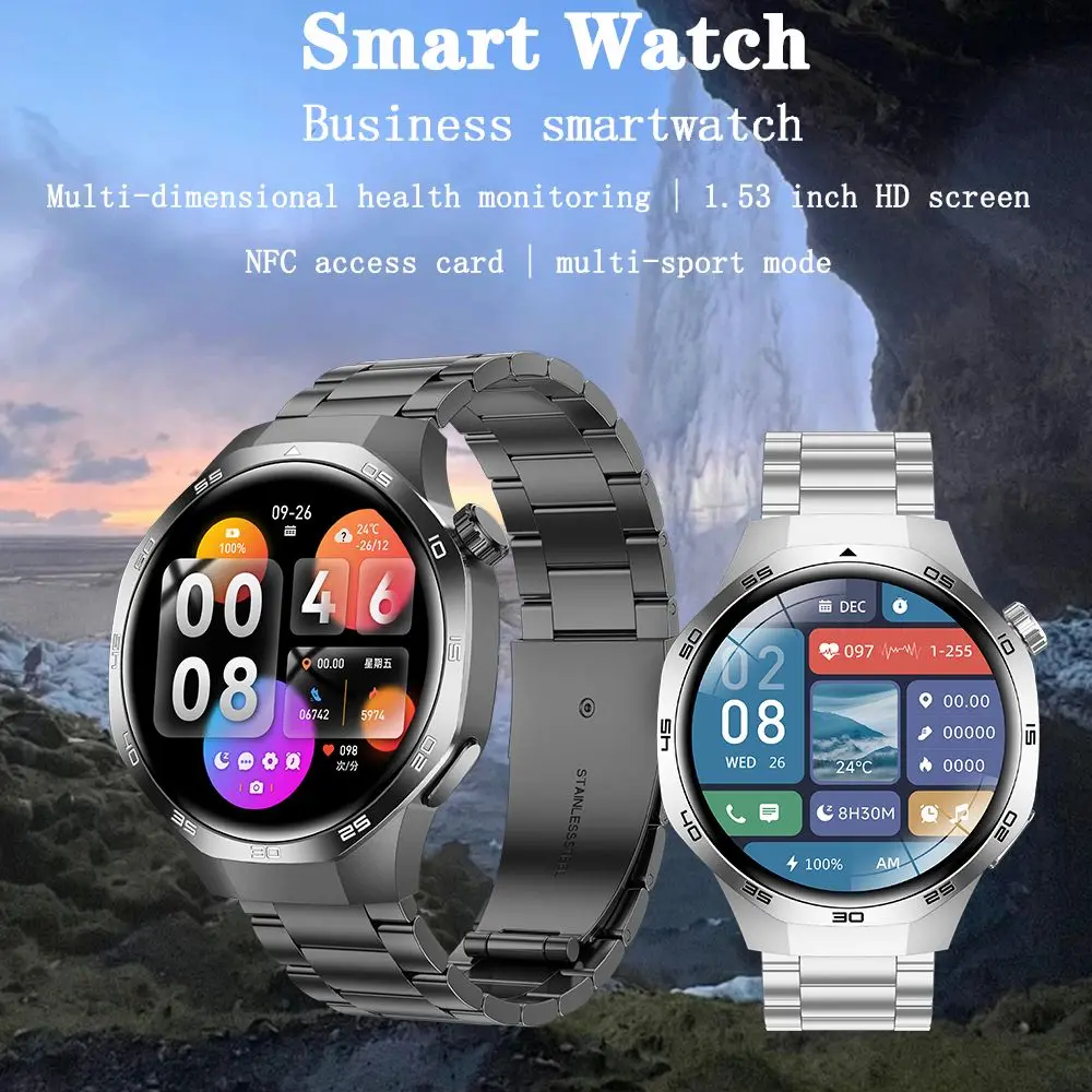 For Huawei Watch5Pro Smart Watch Men Compass Altimeter BT Call Sport Mode GPS Track Health Monitoring New 2024 Smartwatch Women