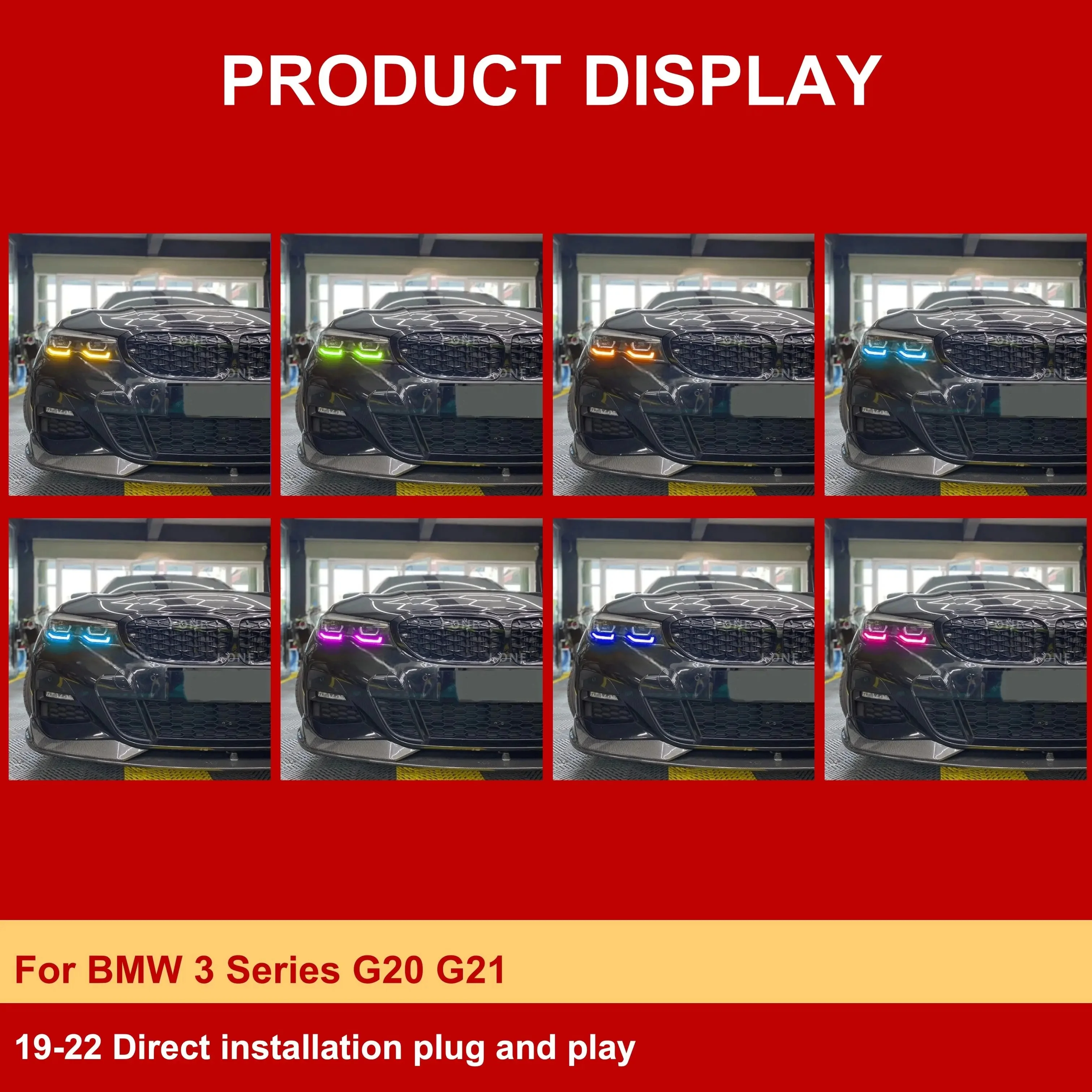 For BMW 3 Series G20 G21 G28 RGB DRL LED Headlight New Condition Angel Eyes Light Daytime Running Atmosphere Light Accessory