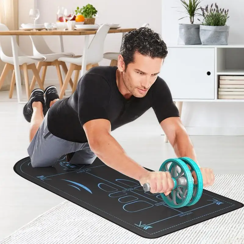 

Ab Roller Mat Non-Slip Exercise Mat Abdominal Ab Roller Knee Mat 7mm Sound Insulation Floor Pad Thick Knee Pad For Women & Men