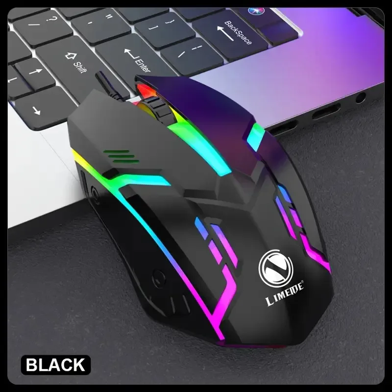 USB Optical Mouse Cool Glowing Wired Mouse, Office Gaming Laptop, Business Mouse