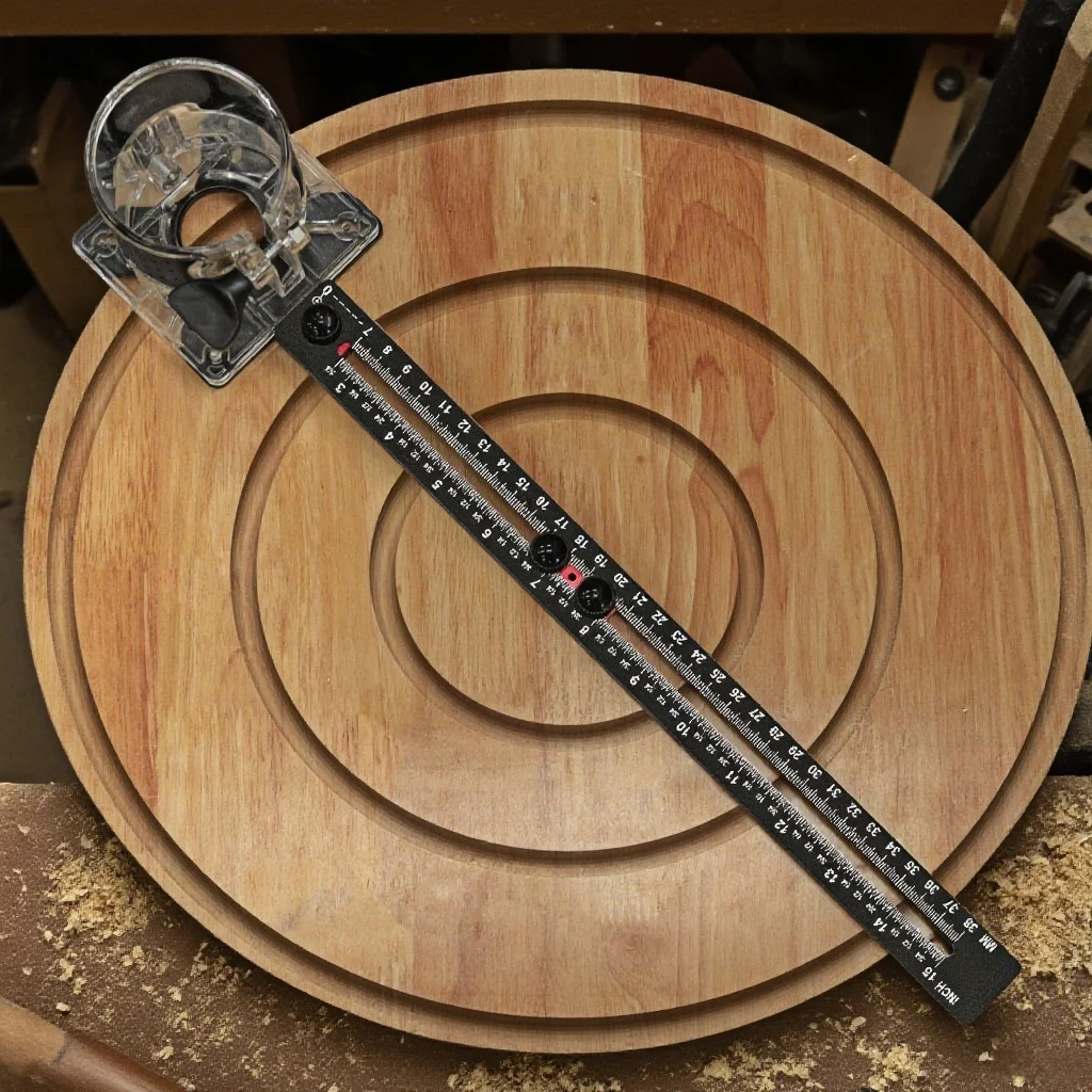 دعامة أخدود طحن التوجيه 3 في 1 متري وبوصة، قاعدة توجيه من الألومنيوم لقطع النجارة والطحن أداة مساعدة دائرية