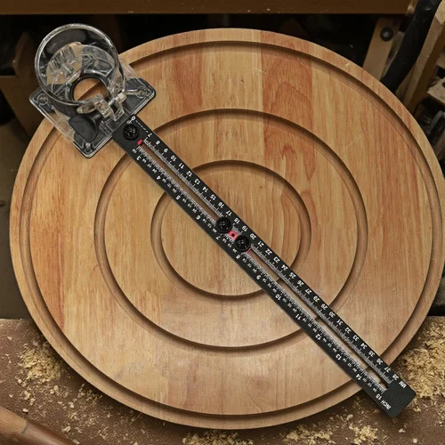 Imagen 2 del producto Soporte de ranura de fresado para enrutador 3 en 1, herramienta auxiliar Circular de corte y fresado de carpintería con Base de enrutador de aluminio métrico y pulgadas