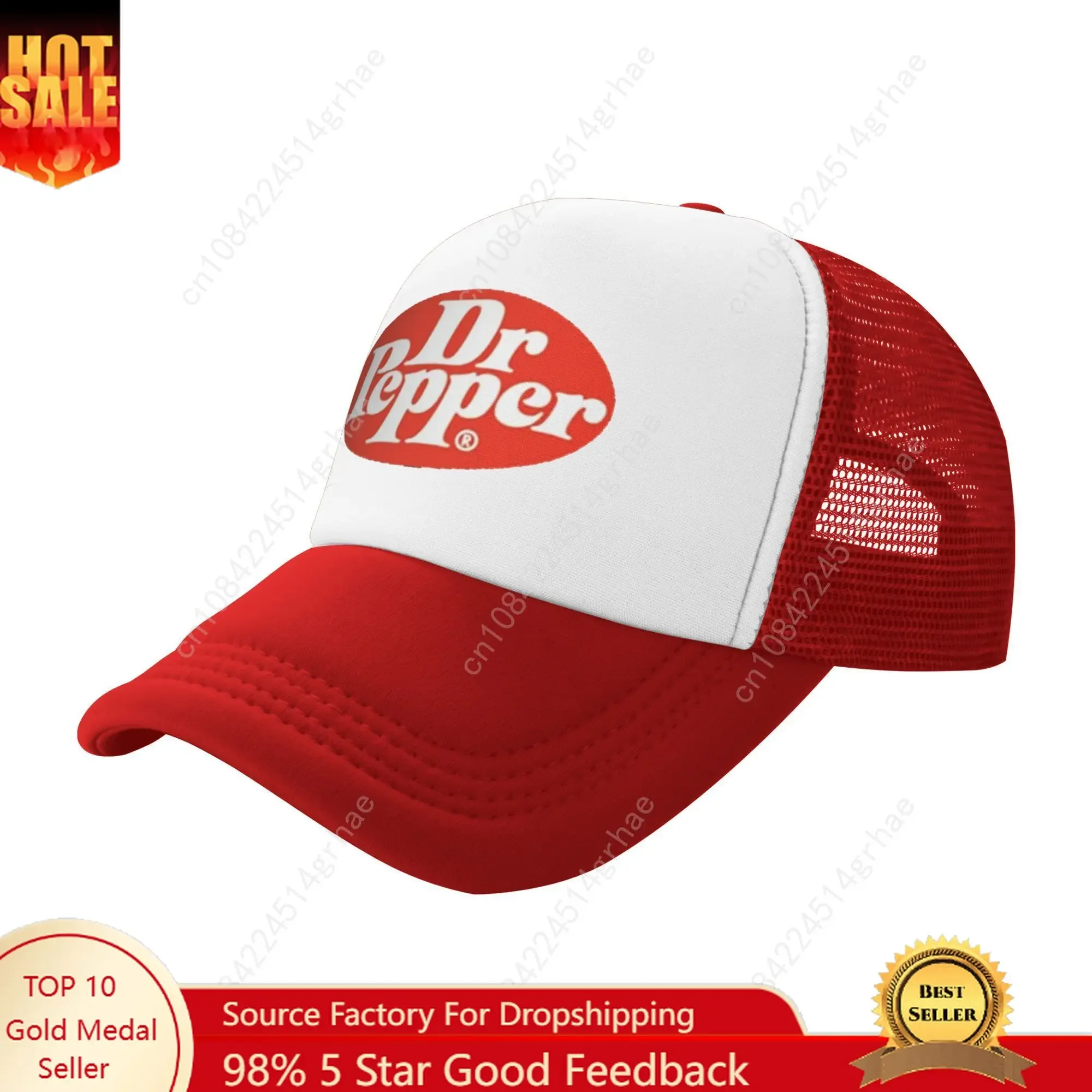 

Dr Pepper Sun Hats Casual Baseball Cap Summer Trucker Hat Breathable Running Hippie Snapback Caps Unisex-Teens Classic Hats