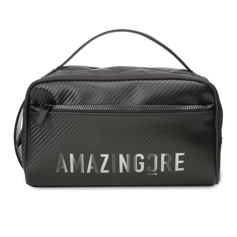 

New golf handbag, clutch bag, skull cosmetic bag, double-layer storage bag, imported fabric sliding handle