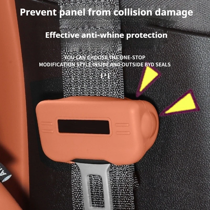 For Changan Deepal Car Seat Belt Buckle Protective Case Anti Collision Scratch Prevention Anti Abnormal Noise Silicone Protect