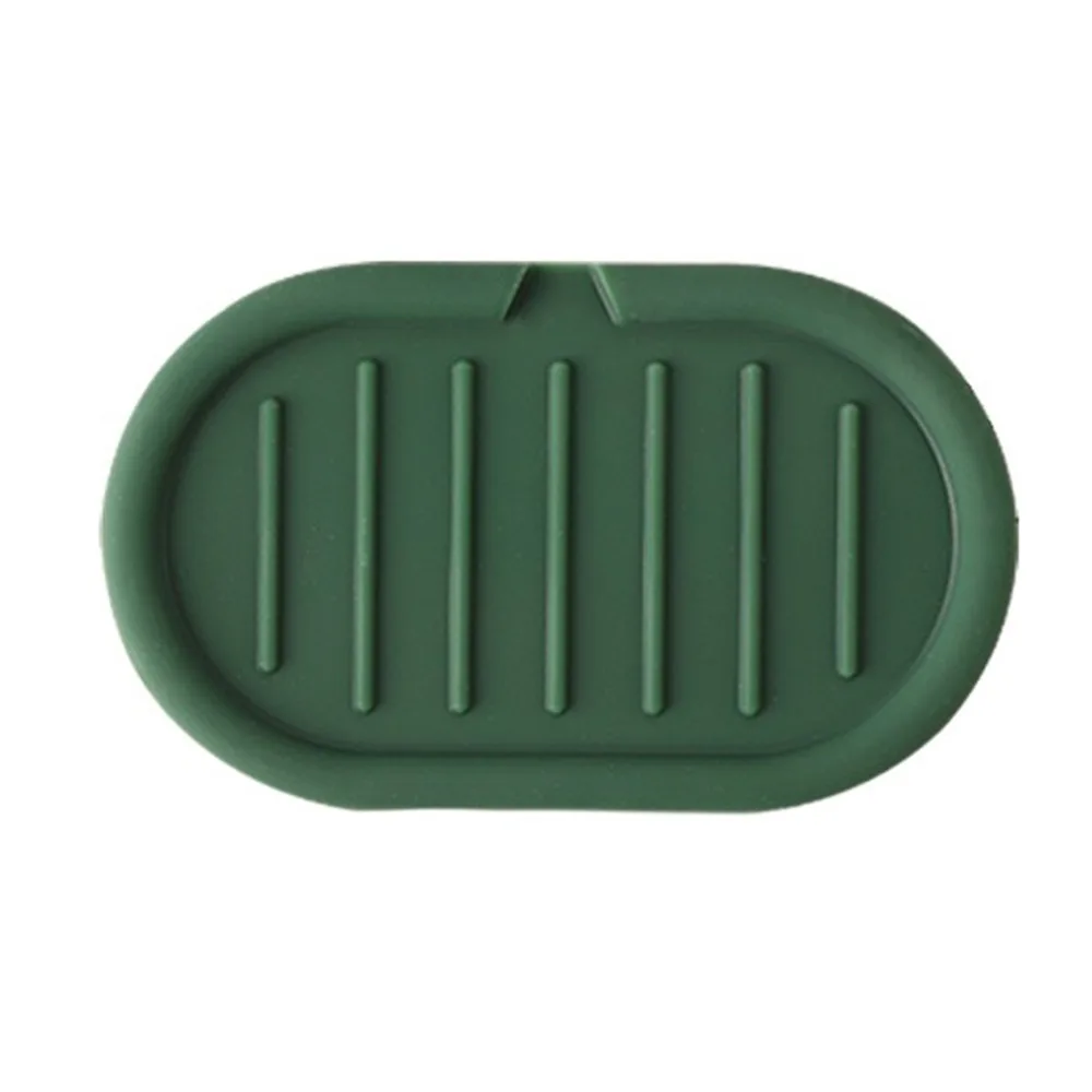 

Multifunctional Self Draining Soap Dish Holder Creative Non-slip Soap Container Portable Solid Color Soap Plate Household