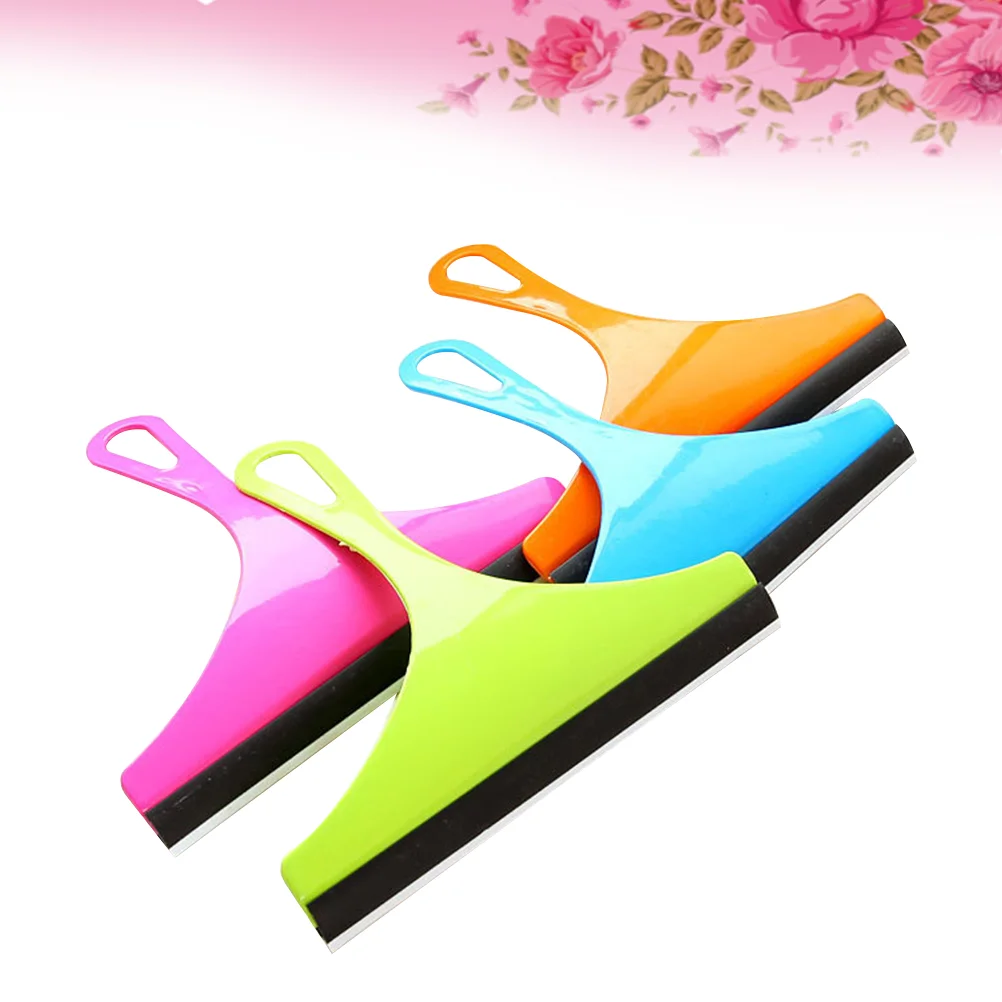 Color Handle Glass Scratching Creative Arc Bathroom Floor Tile Windshield Wiper Window Glass Wiper(Color Randomization)