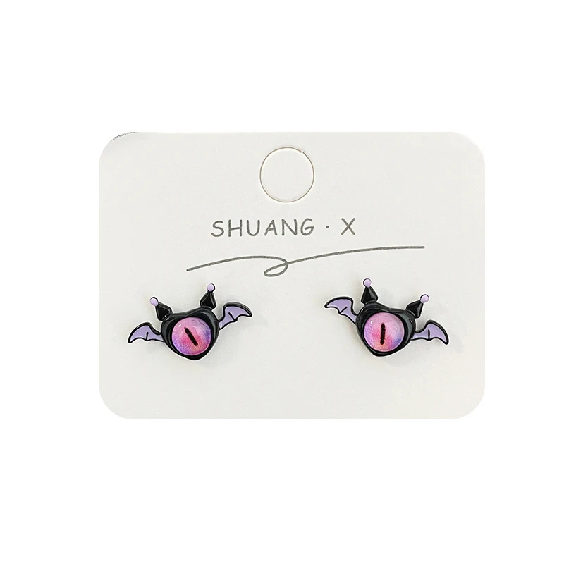 2023 Cosplay Anime Earring For Women Red Single Eye Monster Piercing Halloween Ear Stud Female Funny Goth Ear Accessories Gift