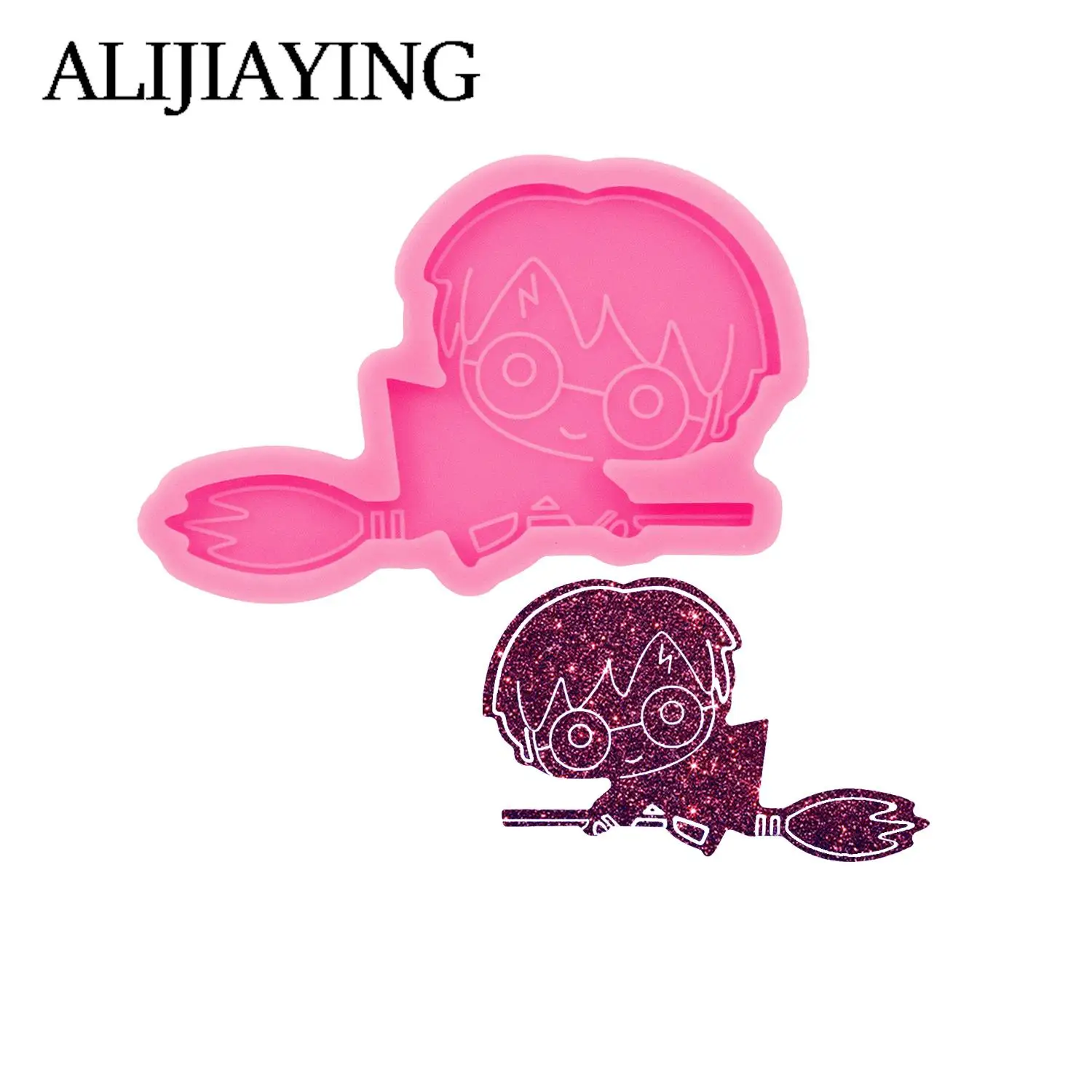 DY0280 Glossy Magic Boy Craft Epoxy Resin Molds DIY Silicone Mold for Keychain Jewelry Mould, Chocolate Tools for Cake