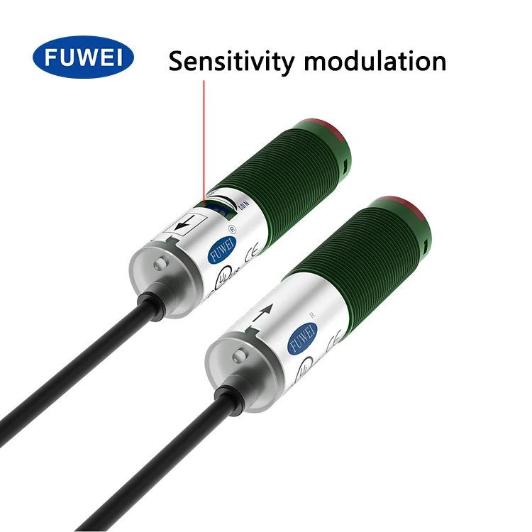 FUWEI FJY18-100PT M18 Kleiner Spot-Infrarot-sichtbarer Laser-Durchgangssensor Photoelektrischer Sengsing-Schalter – Detail 3