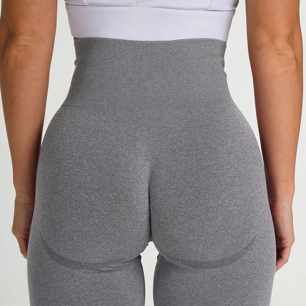 Soft And Comfortable Elastic Fabric In Women S High-Waist Fitness Leggings Tight Fitting Creates