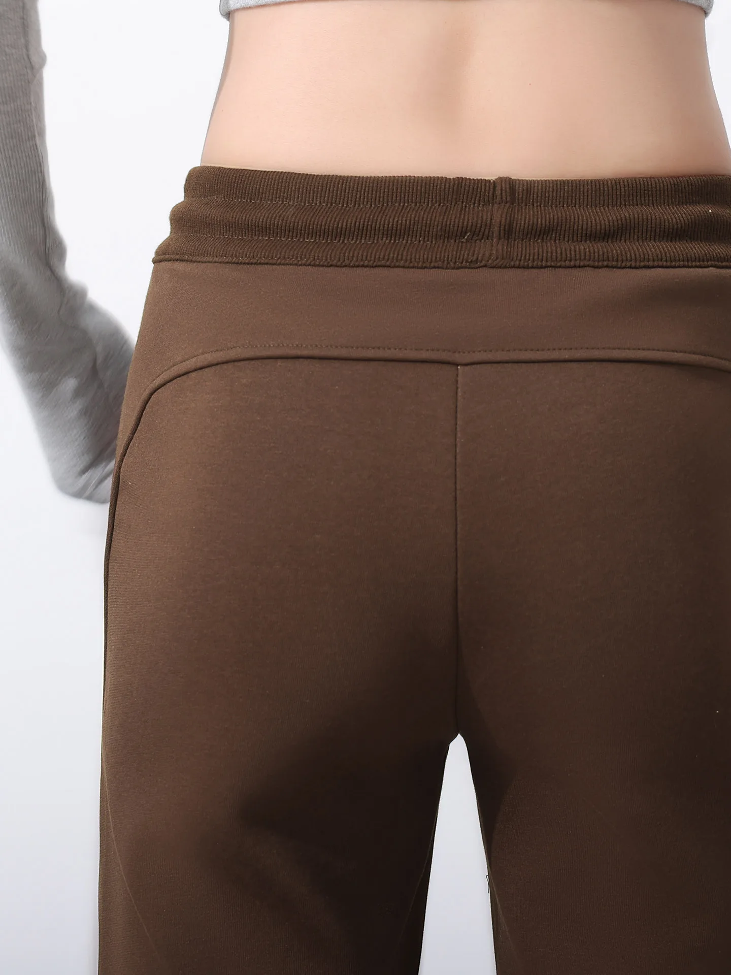 Pantaloni da yoga svasati foderati in Fce a vita alta Pantaloni sportivi casual extra lunghi da donna Lunghezza pavimento Trascinando Autunno Inverno
