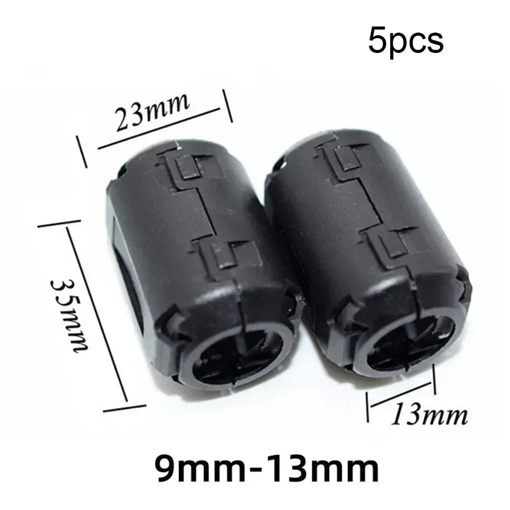 

5Pcs 3.5/5/7/9/13mm Ferrite Core Noise Suppressor Filter Ring Cable Clamp RFI For Cables For Audio Video Cable Power Cord