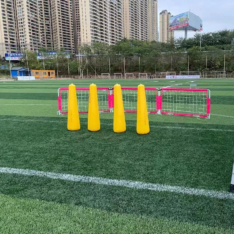 Inflatable Football Dummy PVC Football Goalkeeper Tumbler Training Dummy Wall Dribbling Obstacle Team Soccer Training Equipment