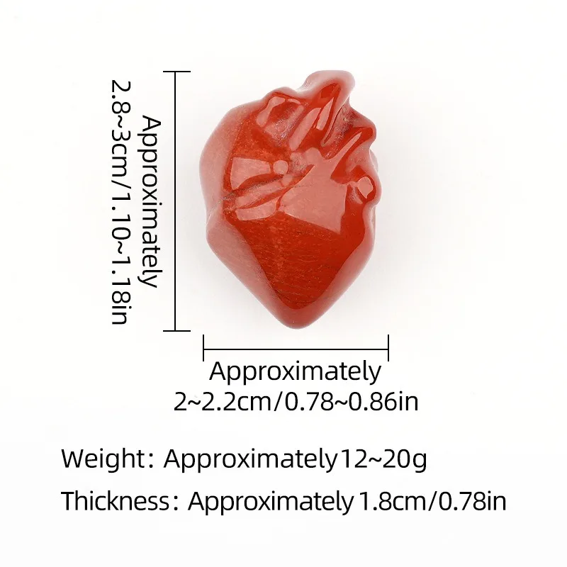 10pcs Creepy Crystal Organ Decor Hand Carved Heart Intestine Models Natural Stone Halloween Props Gothic Home Decoration
