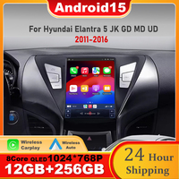 9.7 inch For Hyundai Elantra 5 JK GD MD UD 2011-2016 Android 15 Car Radio Multimedia Video Player Navigation GPS Stereo DSP WIFI