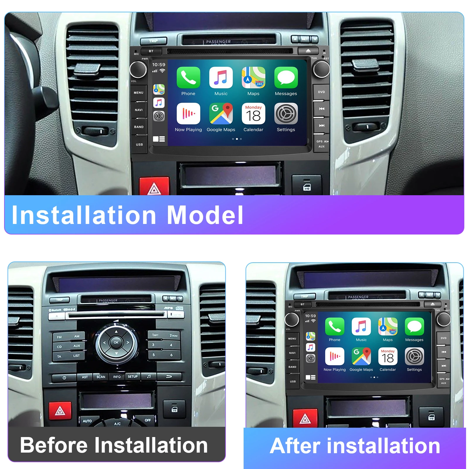 Android Car Radio For Kia Ceed 2010-2012 Multimedia Player Supports CarPlay, Android Auto, GPS Navigation