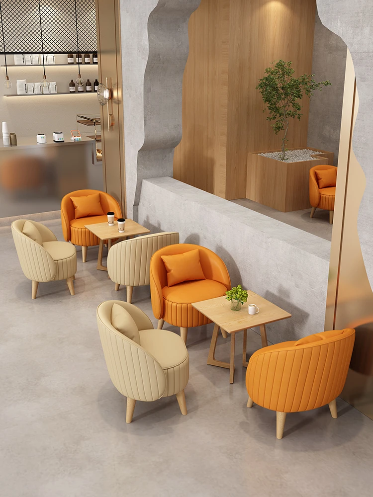 Coffee shop dessert milk tea shop casual sofa lounge area Book bar Clothing shop cold drinks reception sofa table and chair