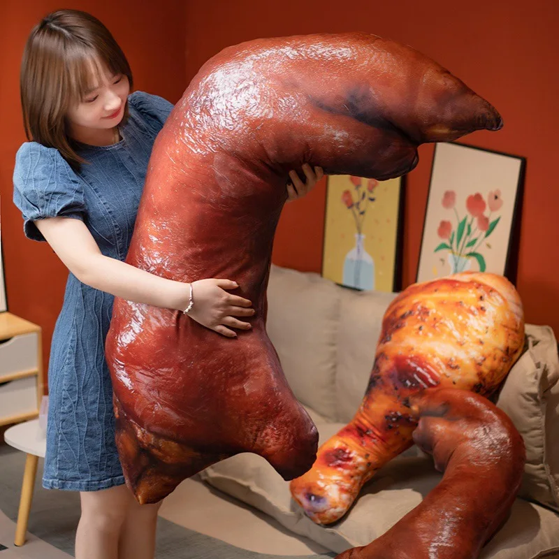 Simulation Pig Feet Chicken Leg Pillow Doll Props Home Pillow Sofa Cushions Children's Toys Food Quirky Plush Toys Holiday Gift